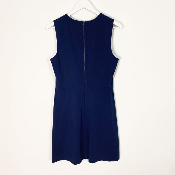 Theory Blue Sleeveless Sheath Dress with Pockets - Picture 2 of 8
